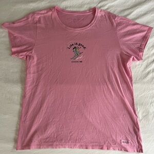 Life is Good Pink Vintage T-shirt Women’s Size XL
